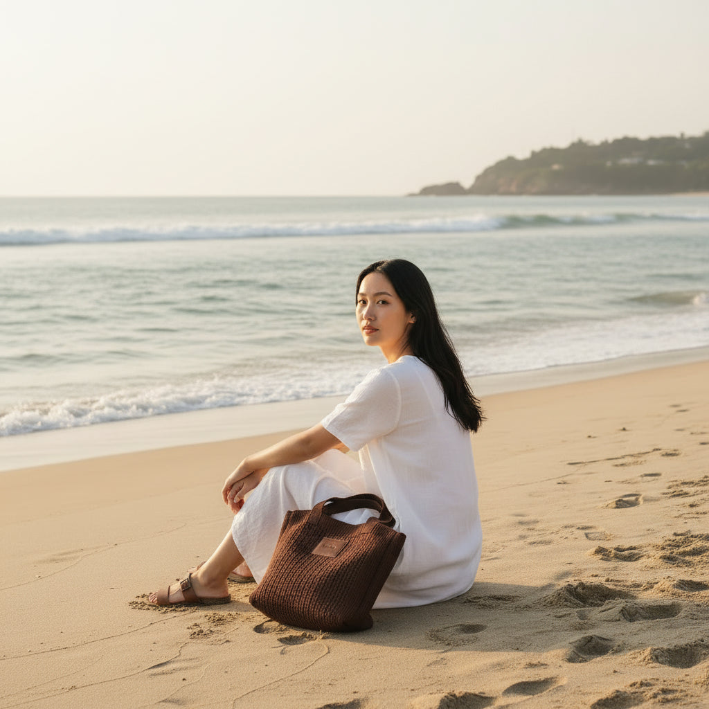 Bolsa Crochê Classe Couro Lilla ref. 3308